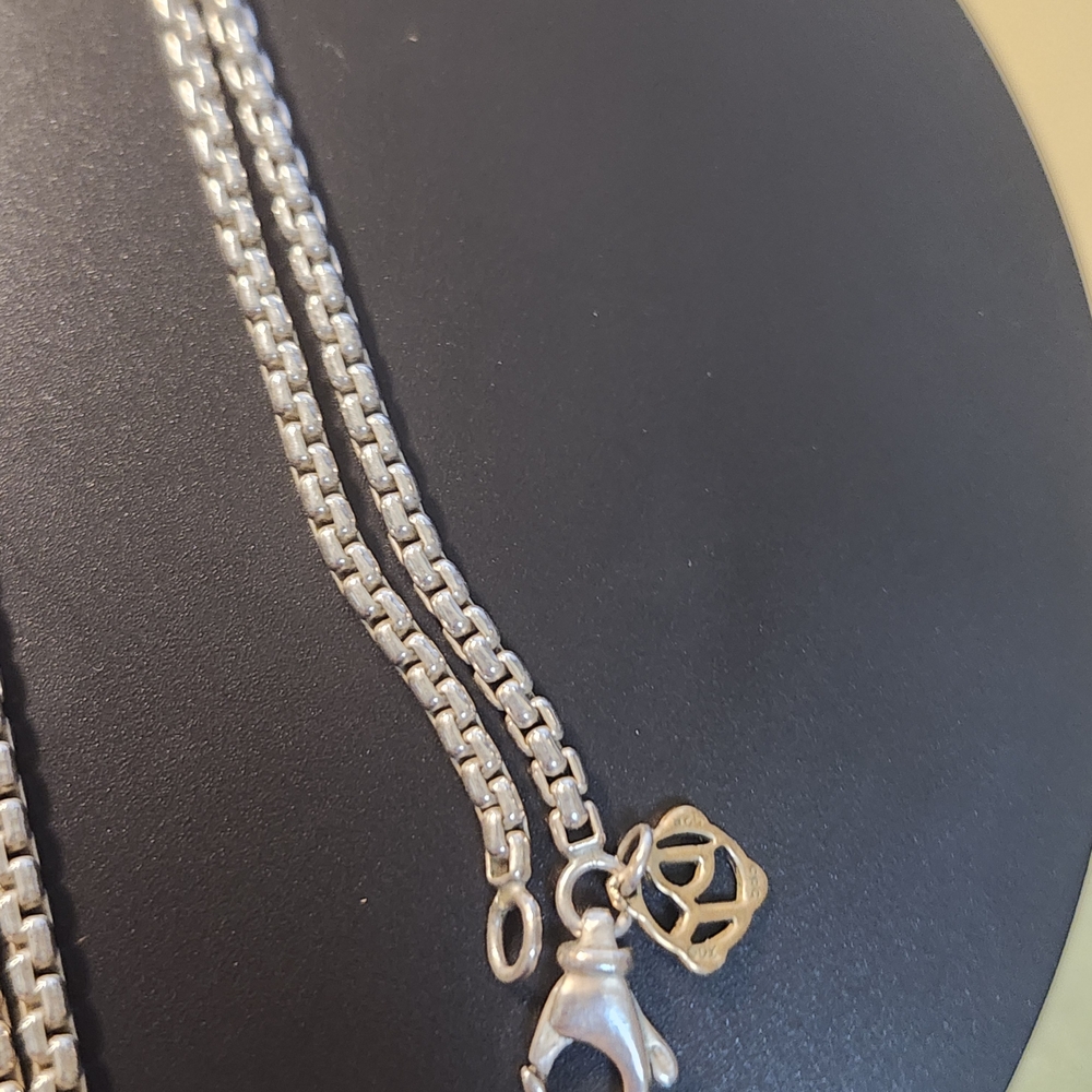 David Yurman Silver Box Chain Necklace - Picture 3 of 8